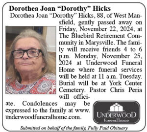 Dorothea Joan “Dorothy” Hicks